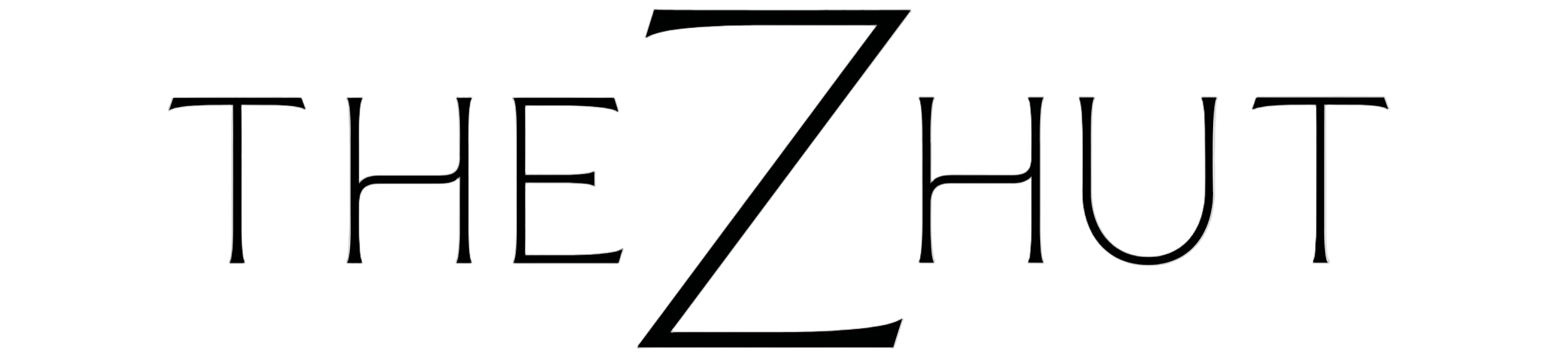 Black text 'THE Z HUT' on a white background