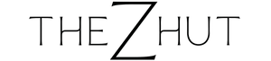 Black text 'THE Z HUT' on a white background